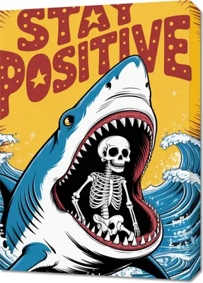 Produktbild von Bild 50x70cm Motivationsaffirmation Retro Vintage für das Wohnzimmer Stay Positive