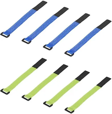Produktbild von kabelbinder Klettverschluss 8 Stück blau/grün
