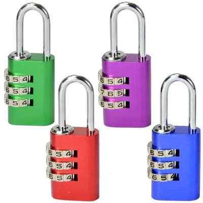 Produktbild von Handmet Fitness Zahlenschloss Set 4 Stück Gepäck & Fitnessstudio