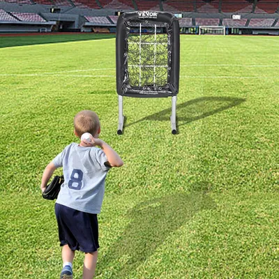 Produktbild von Famanu Pitchingnetz - Verstellbar, 9 Löcher, Schwarz