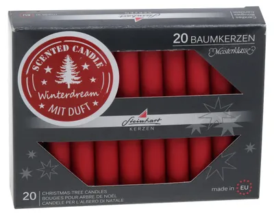 Produktbild von Baumkerzen mit Duft Rubin Rot 95 x Ø 13 mm, 20 Stück
