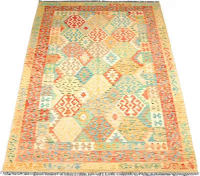 Produktbild von Kaudani, afghanischer Teppich, ländlicher Stil, Kilim, 250x170 cm