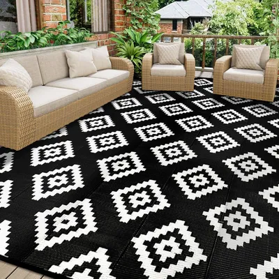Immagine prodotto di Tappeti da esterno - Tappeti per esterni - Tappeti da giardino - Pieghevoli - Resistenti ai raggi UV - Impermeabili - Stuoie da esterno