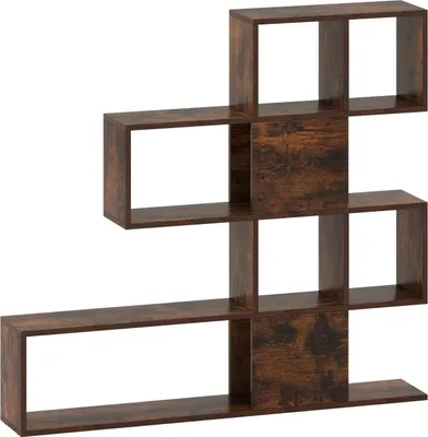 Image de Étagère échelle en bois à 5 niveaux, 120 x 19,5 x 109 cm, marron