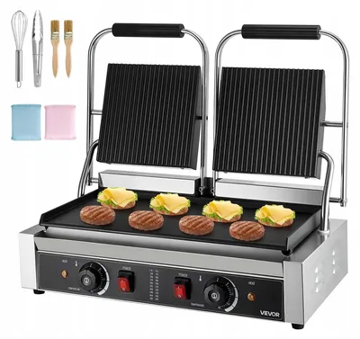 Zdjęcie produktu dla Grill Kontaktowy Do Panini Steków Kanapek Opiekacz Płyta Grzewcza 48X23 Cm