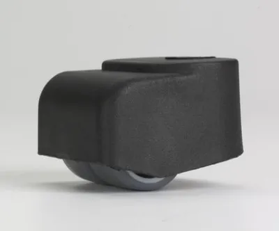 Produktbild von Einfach-Walzenrolle 25mm,KS schwarz, Platte 37x37mm