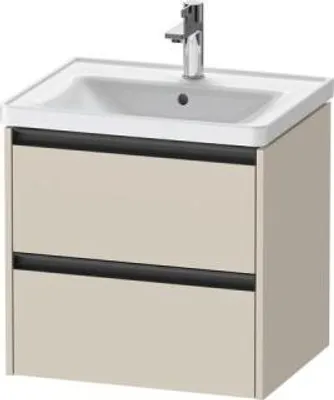 Produktbild von Duravit Ketho.2 Wastafelonderkast 58,4x45,5x54,9 cm Supermat Taupe