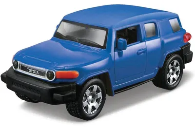 Productafbeelding van Maisto Toyota FJ Cruiser, model op schaal 1:49, kleur: wit-blauw