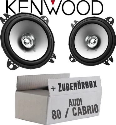 Produktbild von Lautsprecher Boxen Kenwood KFC-S1056 - 10cm Koax Auto Einbauzubehör - Einbauset passend für Audi 80 | Cabriolet - justSOUND