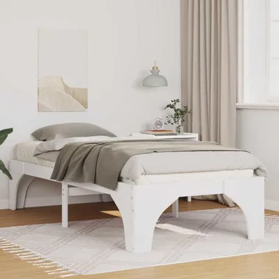 Image de Maison Exclusive - Cadre de lit blanc 100 x 200 cm Bois de pin massif