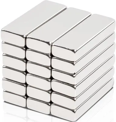 Produktbild von Starke Neodym Magnete, 30x10x5mm, Mini, Rechteckig, Weiß, Klebemagnete