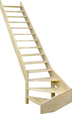Produktbild von Minka Wangentreppe Classic Turn 300cm max. Geschosshöhe Fichte Rechtssgewendelt ohne Geländer