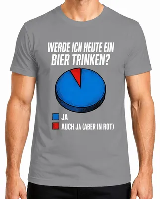 Imagen del producto de ¿Hoy tomaré una cerveza? Sí, qué divertido. Camiseta para hombre, gris, talla XL