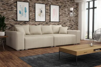 Produktbild von Big Sofa Couchgarnitur REGGIO Megasofa mit Schlaffunktion Beige