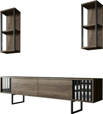 Produktbild von Dmora TV-Schrank Ananke 180x30x48h cm Braun 5 Regale 6 Fächer