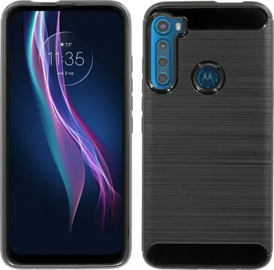 Obrázek produktu pro Silikonové pouzdro Carbon MOTOROLA ONE FUSION PLUS TPU Case Soft Mobile Phone Case Cover Protective Cover Black