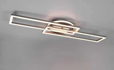 Image de Plafonnier LED TWISTER 30 W, de 2 700 à 6 000 K, 4 500 lm, métal blanc argenté, dimensions : 8,5 x 90,5 x 24,5 cm, IP20, RL