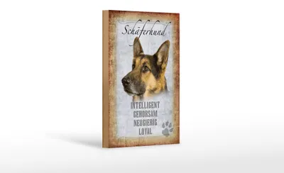 Produktbild von Holzschild Spruch 12x18cm Schäferhund Hund Schild