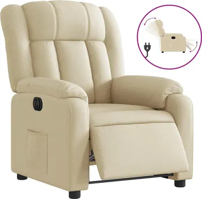 Produktbild von vidaXL Relaxsessel Elektrisch Creme Stoff
