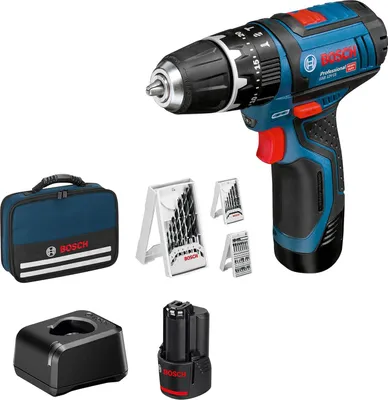 Zdjęcie produktu dla Zestaw Bosch Professional 12V System GSB akumulatorowa wiertarka udarowa