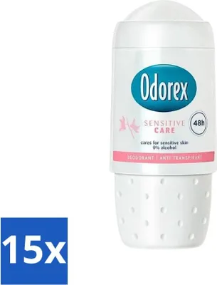 Obrázok produktu pre Odorex Deodorant Roller Sensitive Care 50 ml - Hodnotné balenie - 15 kusov