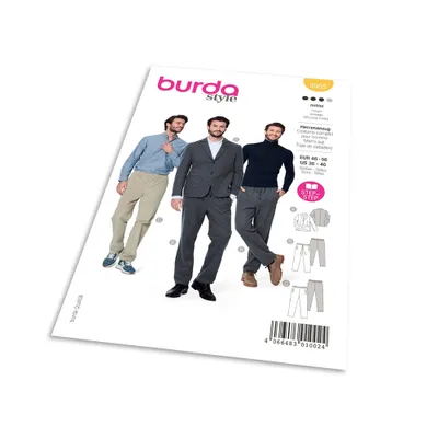 Productafbeelding van Burda patroon 5955 - Heren casual pak, jas, joggingbroek
