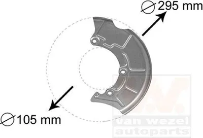 Produktbild von VAN WEZEL Spritzblech Bremsscheibe für VW Golf IV Schrägheck (1J1) Vorne Links 5888371 Ankerblech