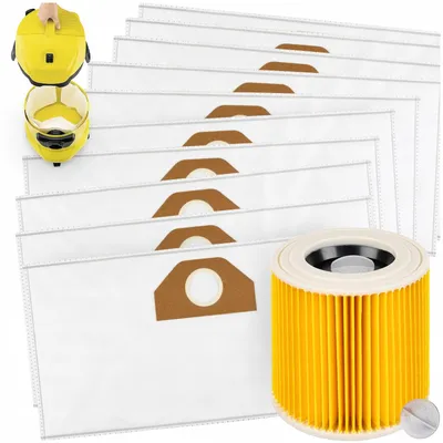 Produktbild von Kärcher WD3 WD2 SE4001 10x Staubsaugerbeutel + Filter