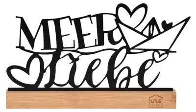 Produktbild von UNUS Deko Aufsteller "Meer Liebe" in schwarz