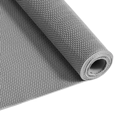 Image de Tapis de drainage VEVOR en PVC (90 cm x 300 cm), tapis de sol antidérapant en PVC, tapis anti-éclaboussures pour zones humides, rouleau de tapis creux, tapis antidérapant pour piscines, terrasses, salles de bains et toilettes, gris