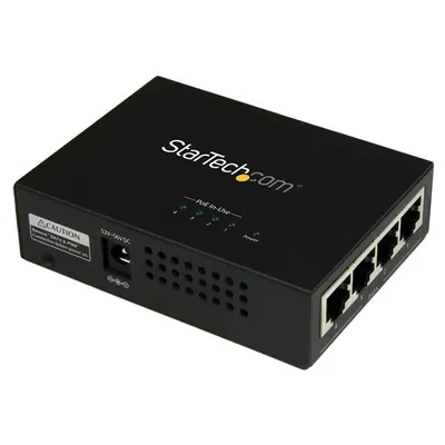 Zdjęcie produktu dla StarTech.com POEINJ4G, Nadajnik sieciowy, 100 m, 2000 Mbit/s, Pełny, 50000 h, 10/100/1000Base-T(X)
