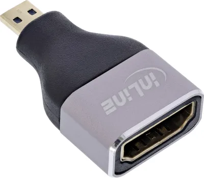 Produktbild von InLine 17991B, HDMI A, Micro HDMI D, Schwarz, Grau