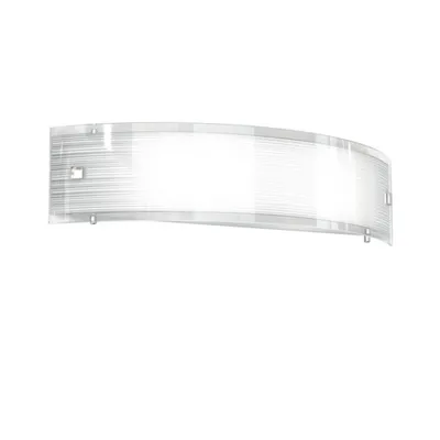 Obrázok produktu pre Súčasné nástenné svietidlo Lineárne Mad Metal a biele sklo 2 svetlá E27 50 cm