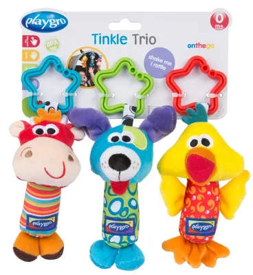Produktbild von Playgro Tinkle Trio, Junge/Mädchen, Mit Ton, Stoff, Plüsch, Gemischte Farben, 3 Stück(e)