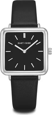 Produktbild von Eastside Armband-Uhr Grand Silber Echtleder Schwarz 10080051