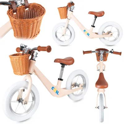 Produktbild von COIL Kinderlaufrad, Fahrrad-Laufrad Lauflernrad, Rutscher, Balance Bike, Rahmen aus Magnesiumlegierung, 12-Zoll-Lufträder, Korb, Klingel, Orange