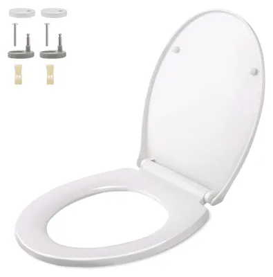 Immagine prodotto di Sedile WC universale con chiusura rapida e plastica antibatterica