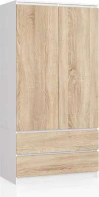 Image de Akord Armoire Blanc/Chêne Sonoma 90X51X180
