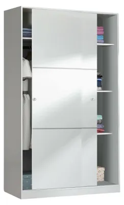 Zdjęcie produktu dla Szafa 2-drzwiowa – biała, 50 x 200 cm (wysokość) Sypialnia