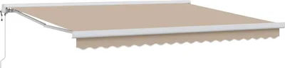 Imagen del producto de Toldo retráctil Beige 400 x 300 cm Tela y Metal