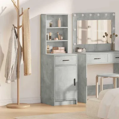 Produktbild von vidaXL Highboard Beton Grau 40 x 40,5 x 135 cm Holzwerkstoff