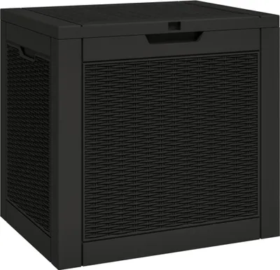 Produktbild von vidaXL Gartenbox Schwarz 55,5x43x53 cm Polypropylen