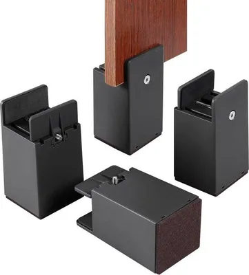 Imagen del producto de Elevadores de muebles Famanu de 10 cm: ajustables, robustos, para cama, mesa, sofá, armario
