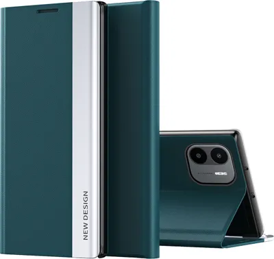 Produktbild von Redmi A1 Hülle, Leder PolyurethanMagnetisch Klapp Stand Schutzhülle für Xiaomi Redmi A1 Grün