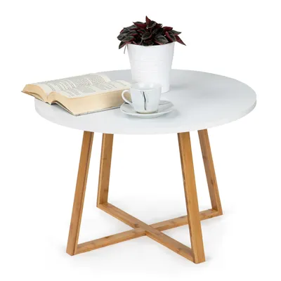 Zdjęcie produktu dla Nowoczesny skandynawski stolik kawowy bambusowy 60 cm