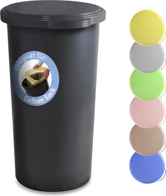 Produktbild von KUEFA VLC 60 Liter Müllsackständer, Mülleimer, Sammelbehälter für den Gelben Sack (Grau)