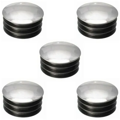 Produktbild von 5x Lamellenstopfen rundstopfen 30 mm chrom stopfen rundrohre rohraußen endkappen rund
