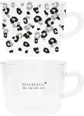 Produktbild von Bastion Collections Teetasse BEAUTIFUL& LEOPARD 2er Set |10x7cm