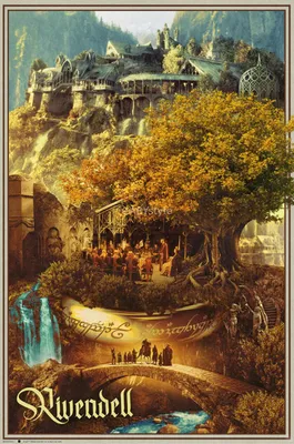 Image de MB 177 - Le Seigneur des Anneaux - Fondcombe - Fondcombe  - Affiche 61 x 91,5 cm