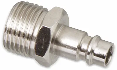 Produktbild von Druckluft-Stecker mit 1/2 Zoll Außengewinde, Gewindedurchmesser 21,0 mm, verchromt
